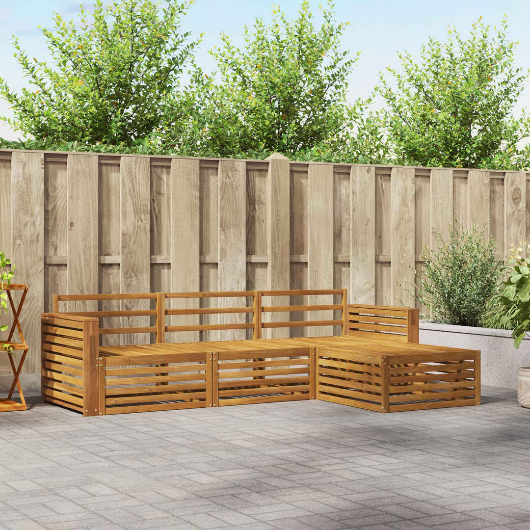 Udendørs sofagruppe Naturfarvet 257,5 x 162,5 x 73 cm