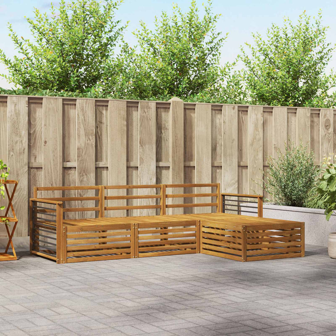 Udendørs sofagruppe Naturfarvet 249,5 x 162,5 x 73 cm