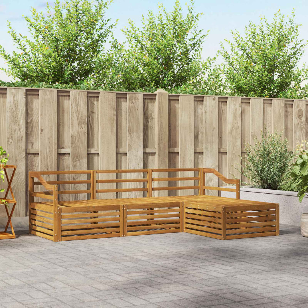 Udendørs sofagruppe Naturfarvet 245,5 x 162,5 x 73 cm