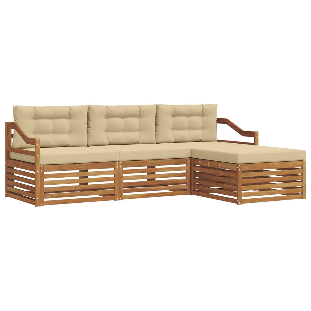 Udendørs sofagruppe Naturlig og Beige 245,5 x 162,5 x 73 cm