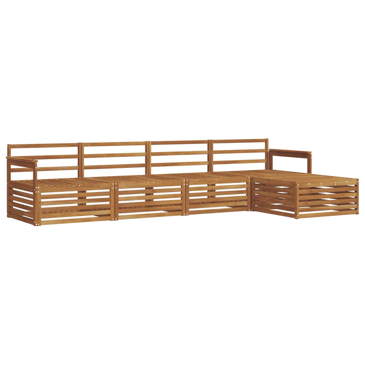 Udendørs sofagruppe 5 pcs Naturfarvet