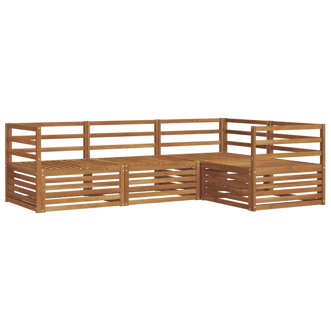 Udendørs sofagruppe 4 pcs Naturfarvet Massivt Akacietræ