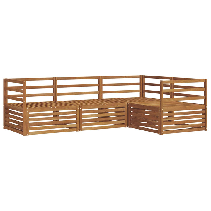 Udendørs sofagruppe 4 pcs Naturfarvet Massivt Akacietræ