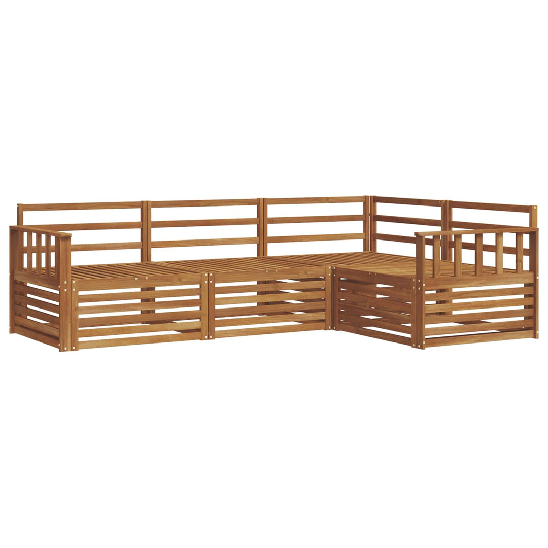 Udendørs sofagruppe 4 pcs Naturfarvet Massivt Akacietræ