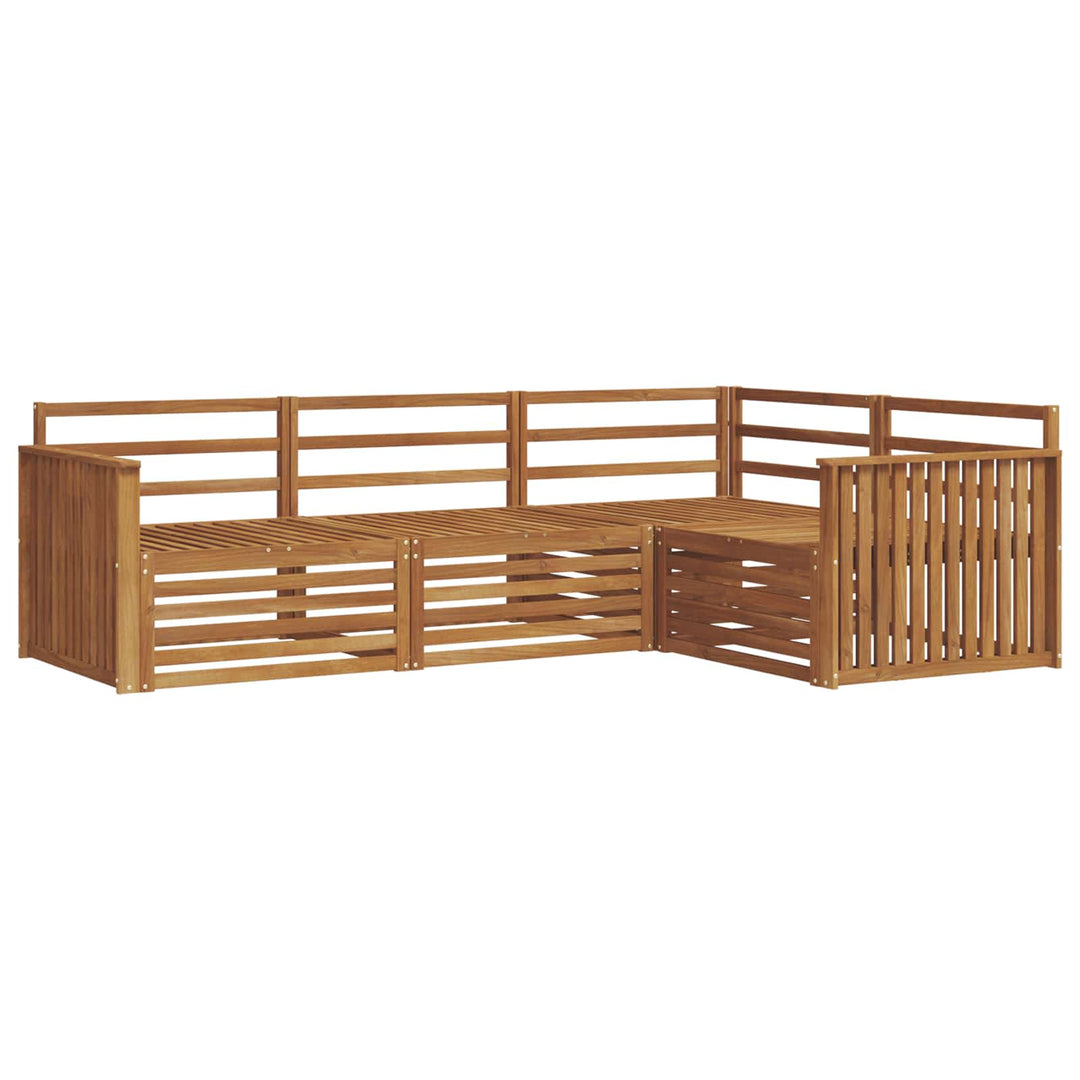 Udendørs sofagruppe 4 pcs Naturfarvet Massivt Akacietræ