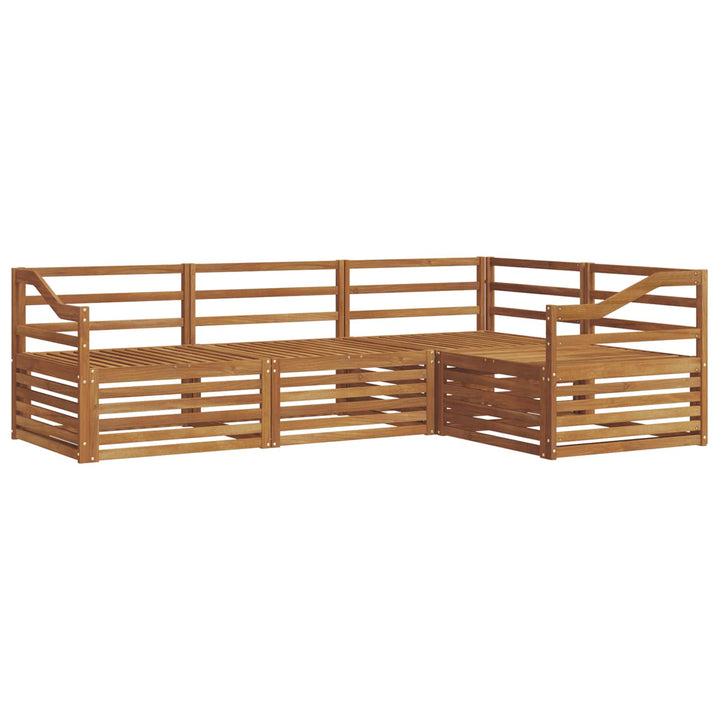 Udendørs sofagruppe 4 pcs Naturfarvet Massivt Akacietræ