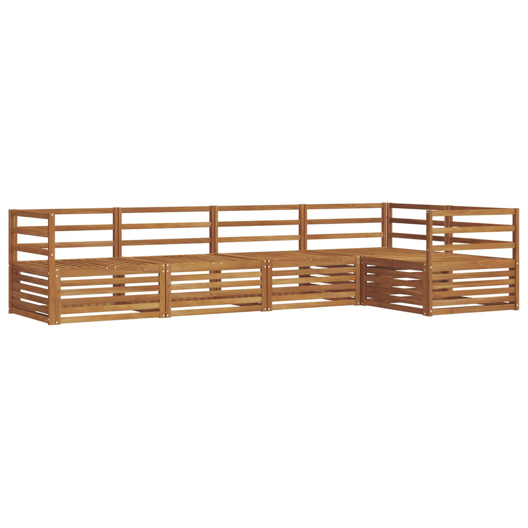 Udendørs sofagruppe 5 pcs Naturfarvet