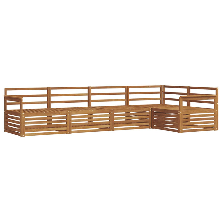 Udendørs sofagruppe 5 pcs Naturfarvet