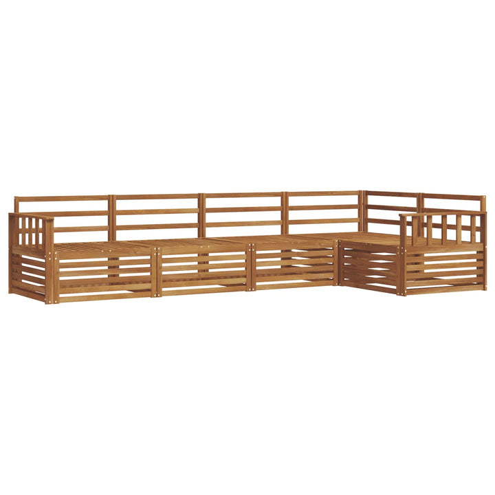 Udendørs sofagruppe 5 pcs Naturfarvet