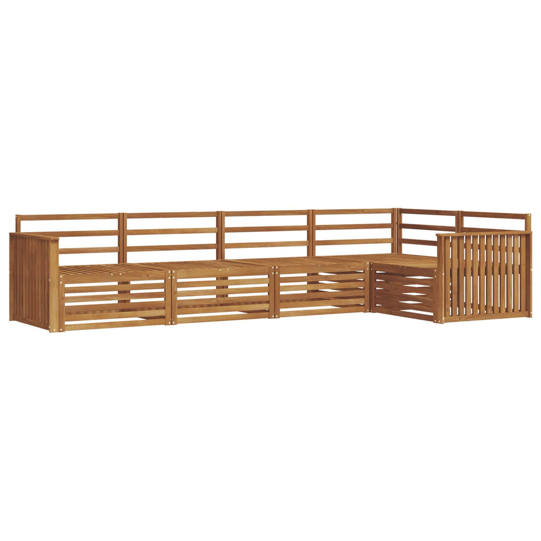 Udendørs sofagruppe 5 pcs Naturfarvet