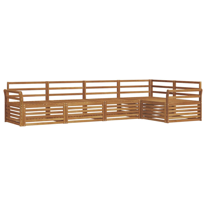 Udendørs sofagruppe 5 pcs Naturfarvet