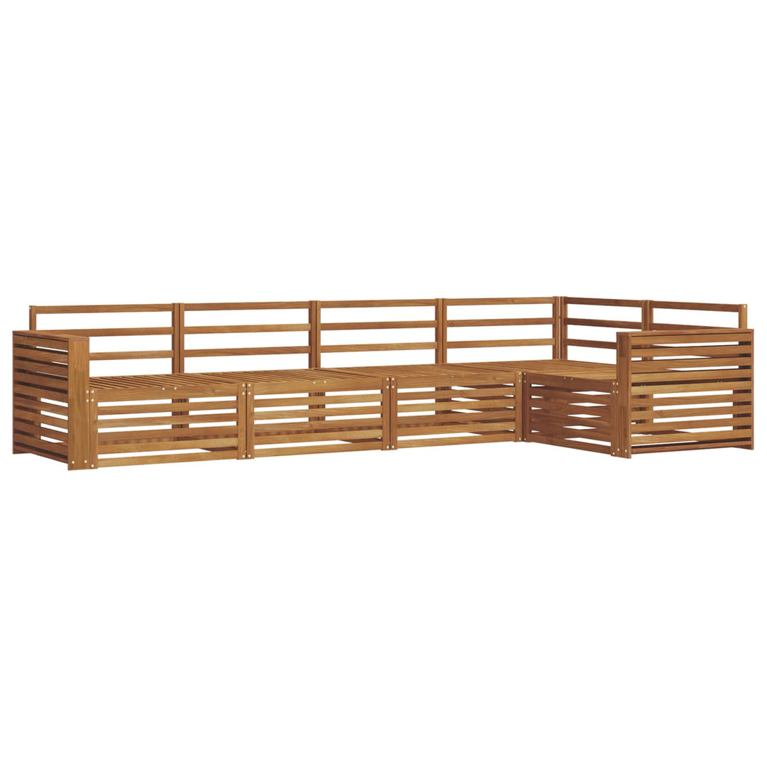 Udendørs sofagruppe 5 pcs Naturfarvet