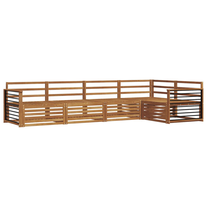 Udendørs sofagruppe 5 pcs Naturfarvet