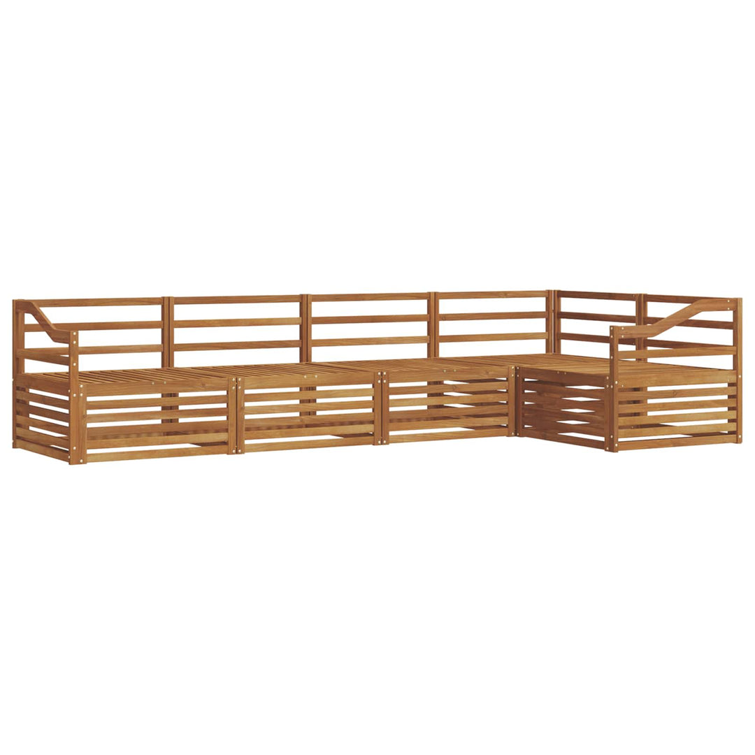 Udendørs sofagruppe 5 pcs Naturfarvet