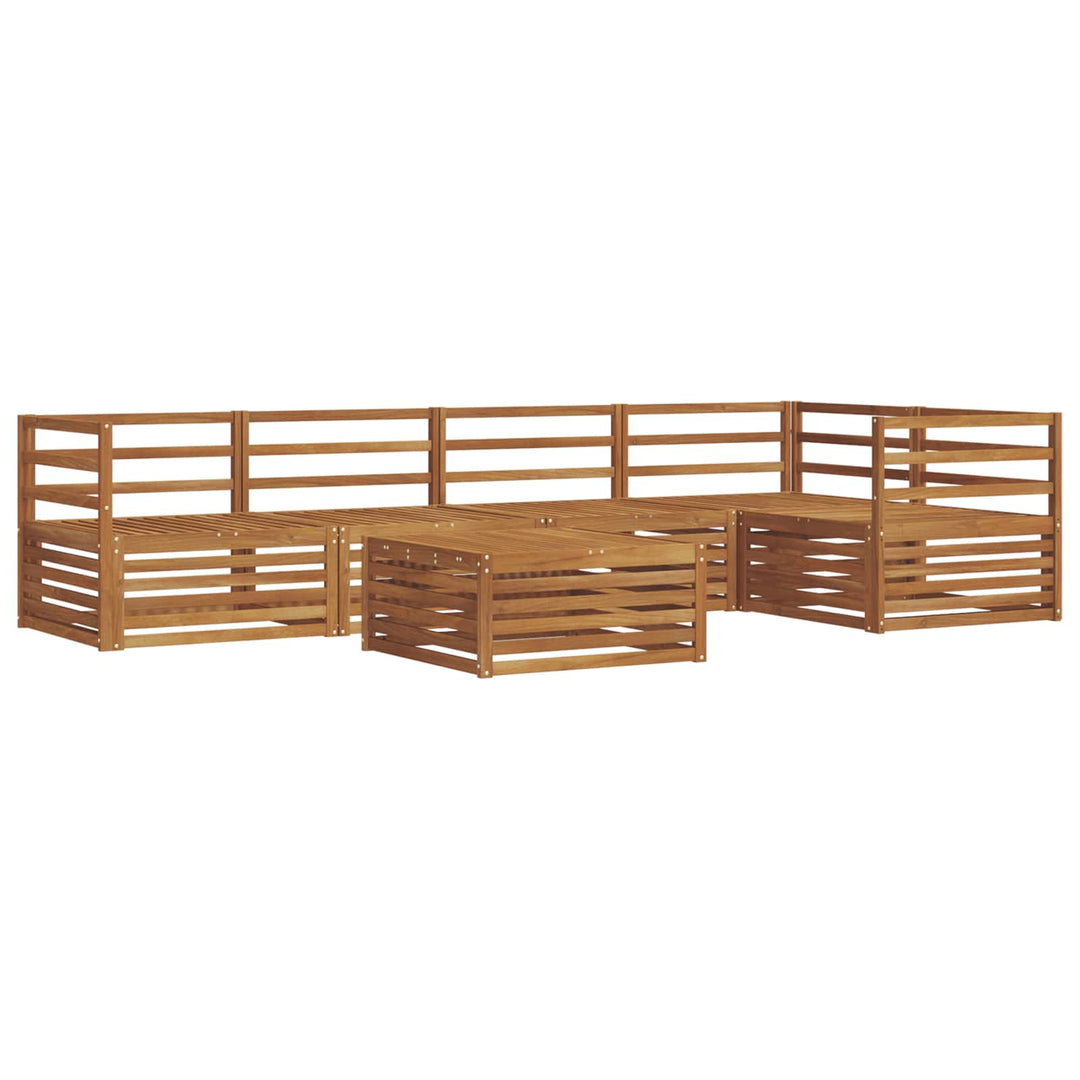 Udendørs sofagruppe 6 pcs Naturfarvet