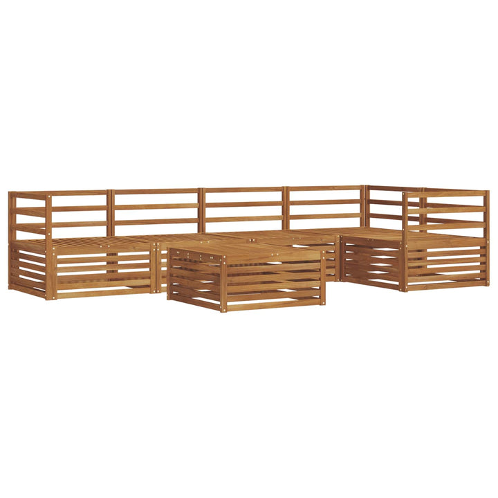 Udendørs sofagruppe 6 pcs Naturfarvet