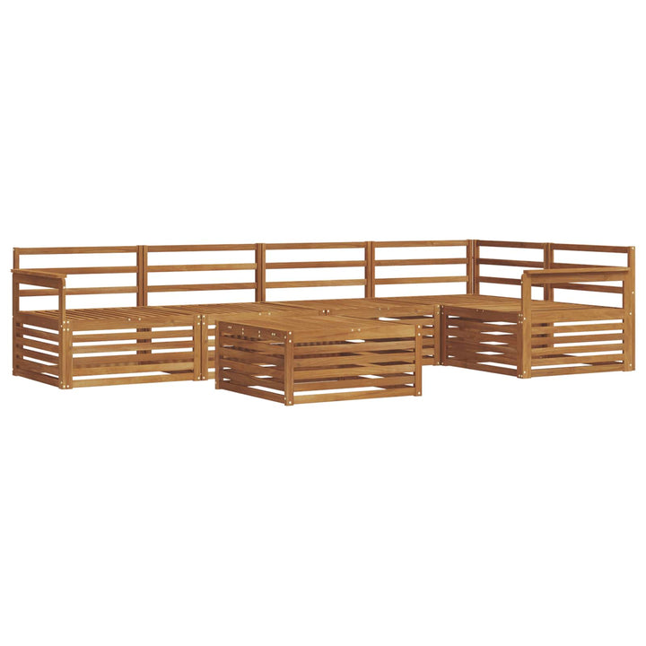 Udendørs sofagruppe 6 pcs Naturfarvet