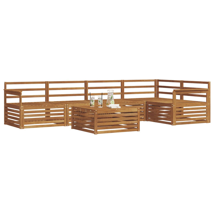Udendørs sofagruppe 6 pcs Naturfarvet