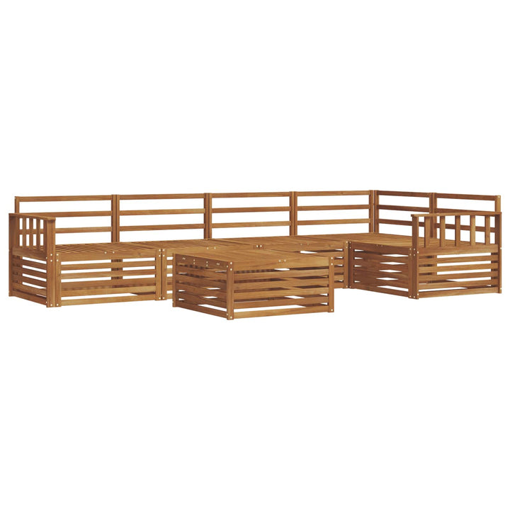Udendørs sofagruppe 6 pcs Naturfarvet