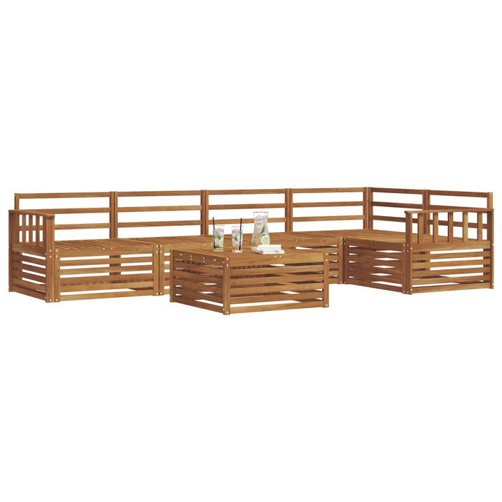 Udendørs sofagruppe 6 pcs Naturfarvet
