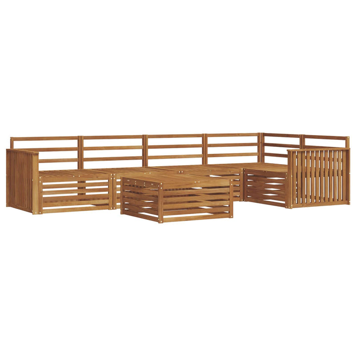 Udendørs sofagruppe 6 pcs Naturfarvet