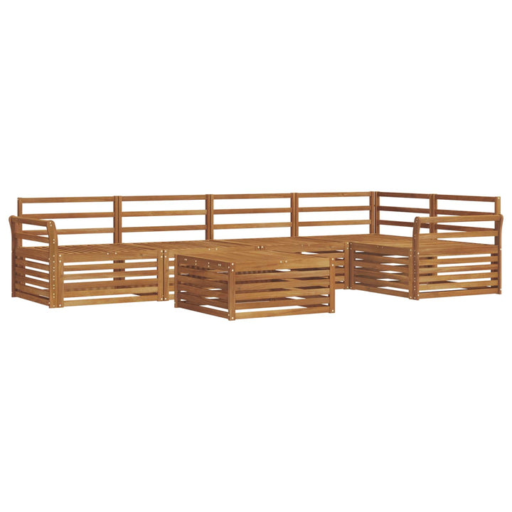 Udendørs sofagruppe 6 pcs Naturfarvet