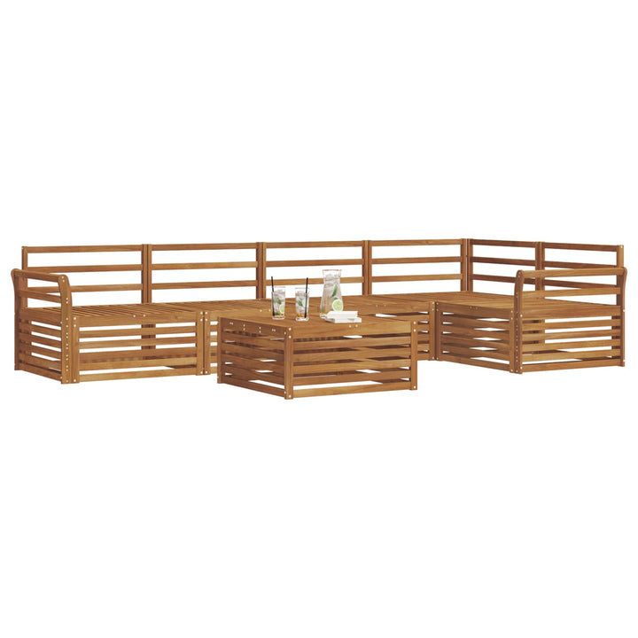 Udendørs sofagruppe 6 pcs Naturfarvet
