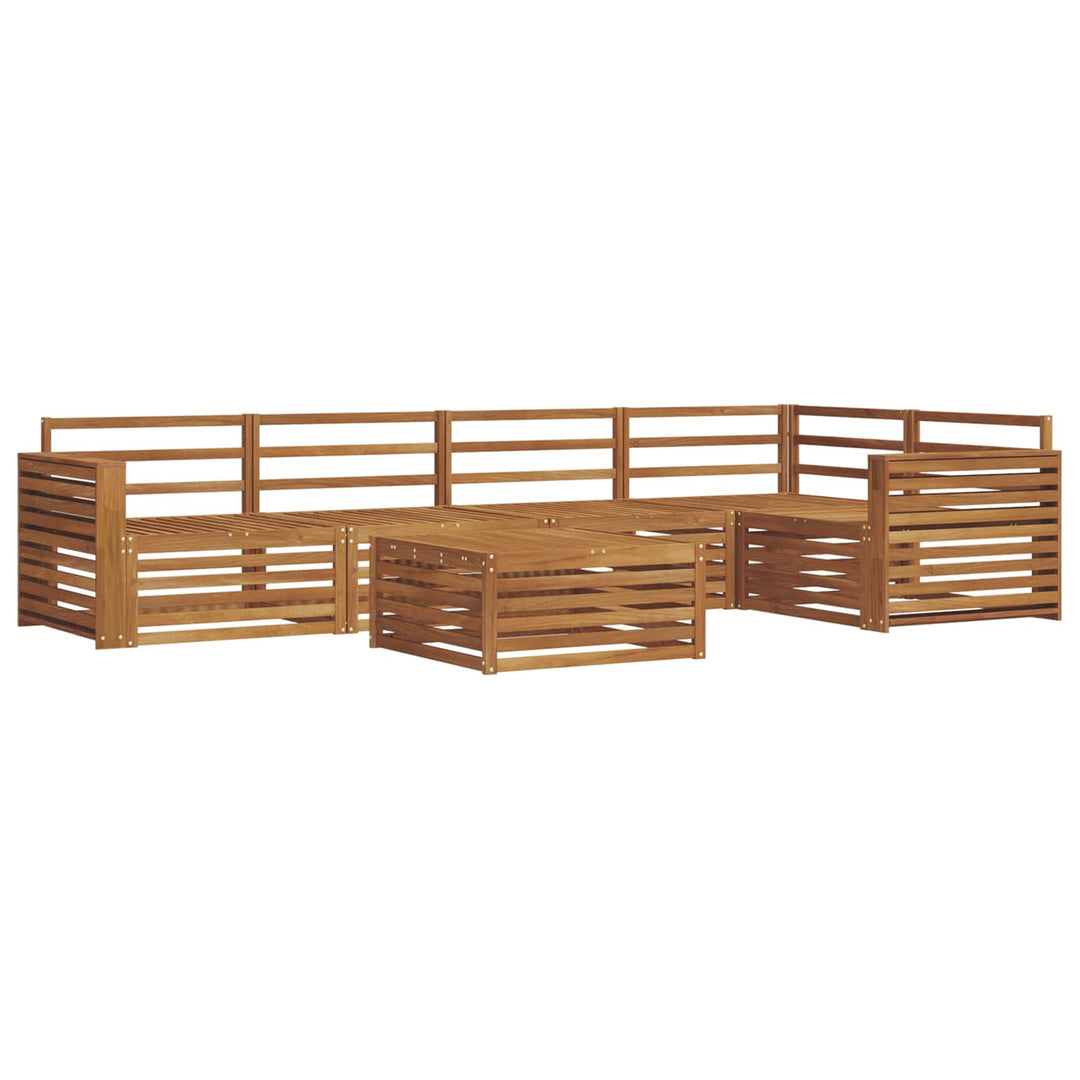 Udendørs sofagruppe 6 pcs Naturfarvet