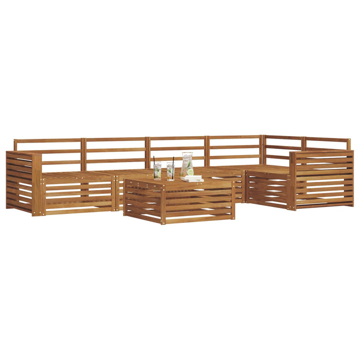 Udendørs sofagruppe 6 pcs Naturfarvet