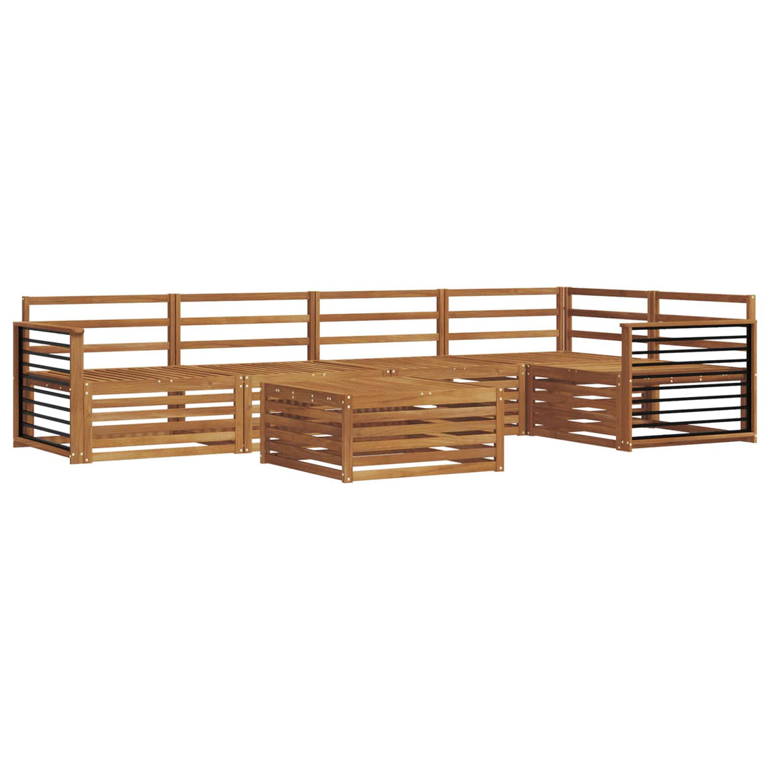 Udendørs sofagruppe 6 pcs Naturfarvet