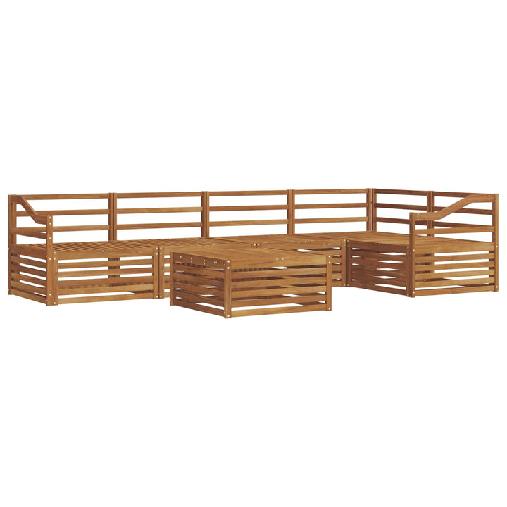 Udendørs sofagruppe 6 pcs Naturfarvet