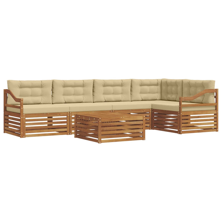Udendørs sofagruppe 6 stk. Naturlig og Beige