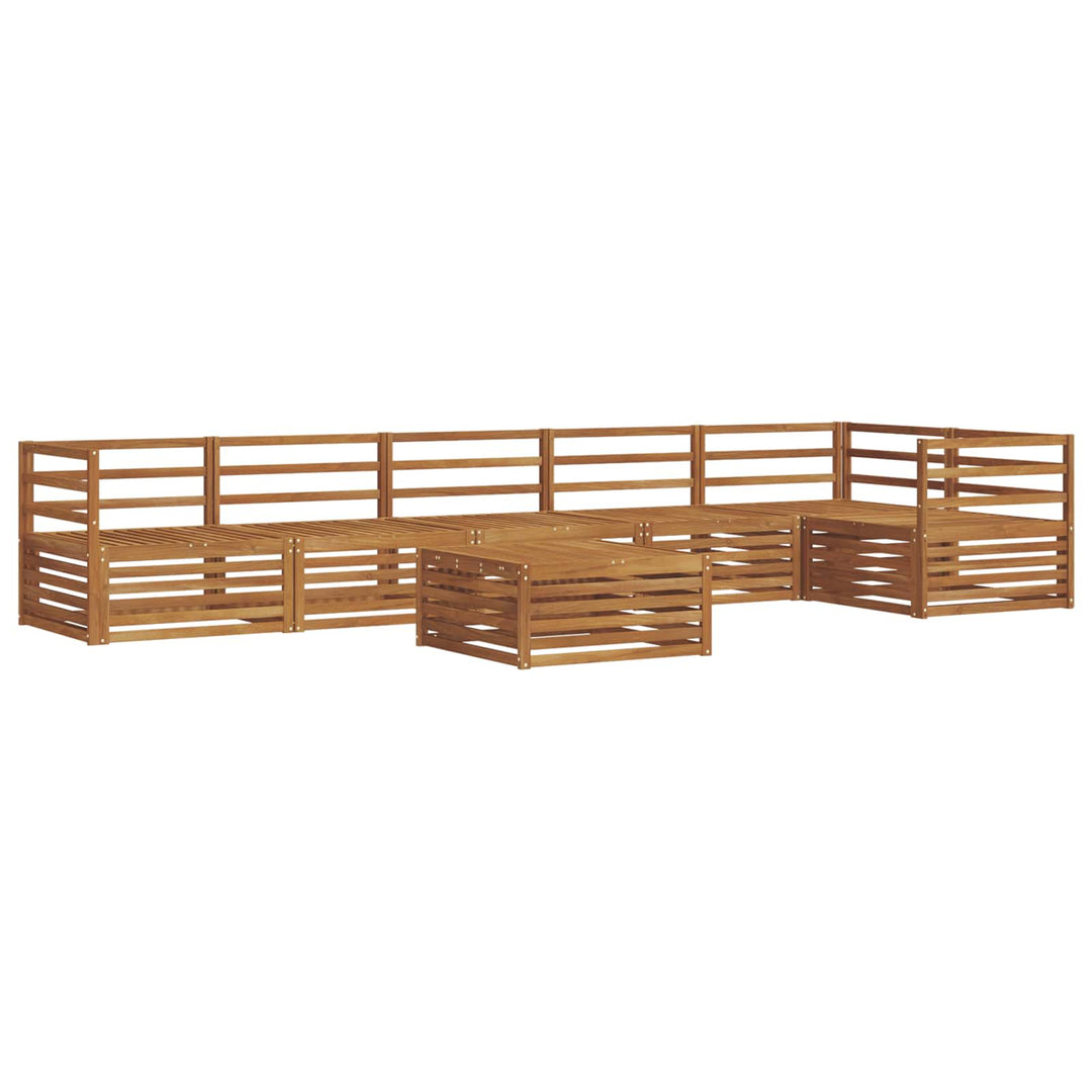 Udendørs sofagruppe 7 pcs Naturfarvet