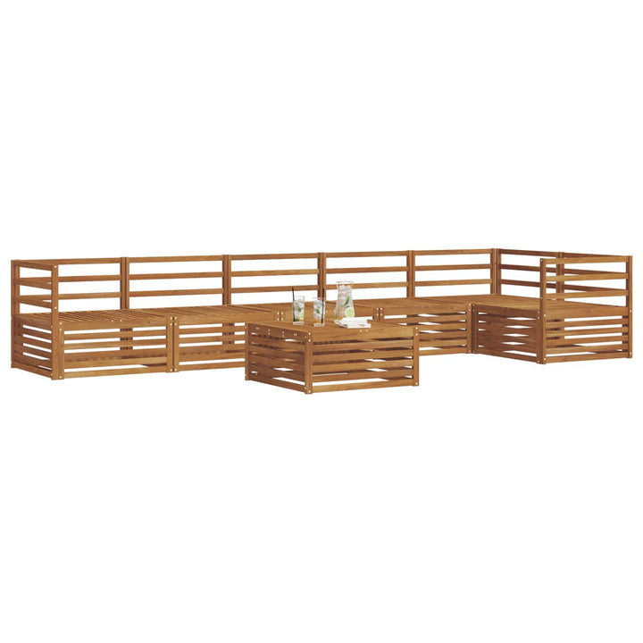 Udendørs sofagruppe 7 pcs Naturfarvet
