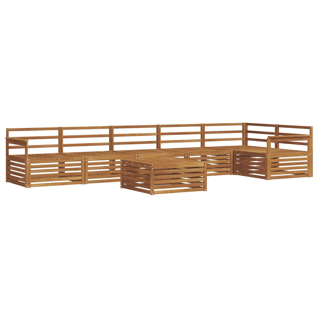 Udendørs sofagruppe 7 pcs Naturfarvet