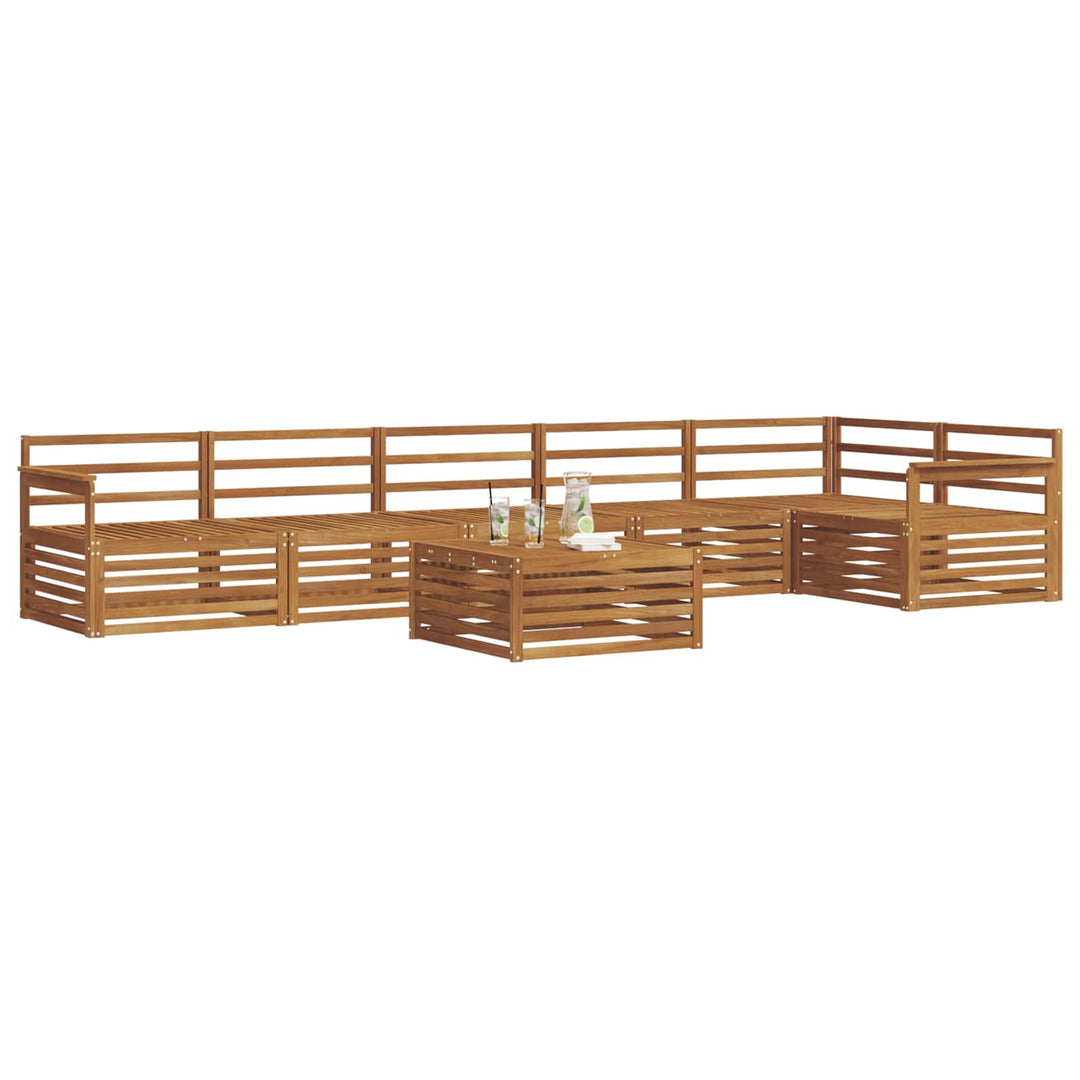 Udendørs sofagruppe 7 pcs Naturfarvet