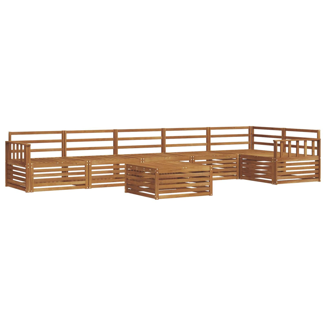 Udendørs sofagruppe 7 pcs Naturfarvet