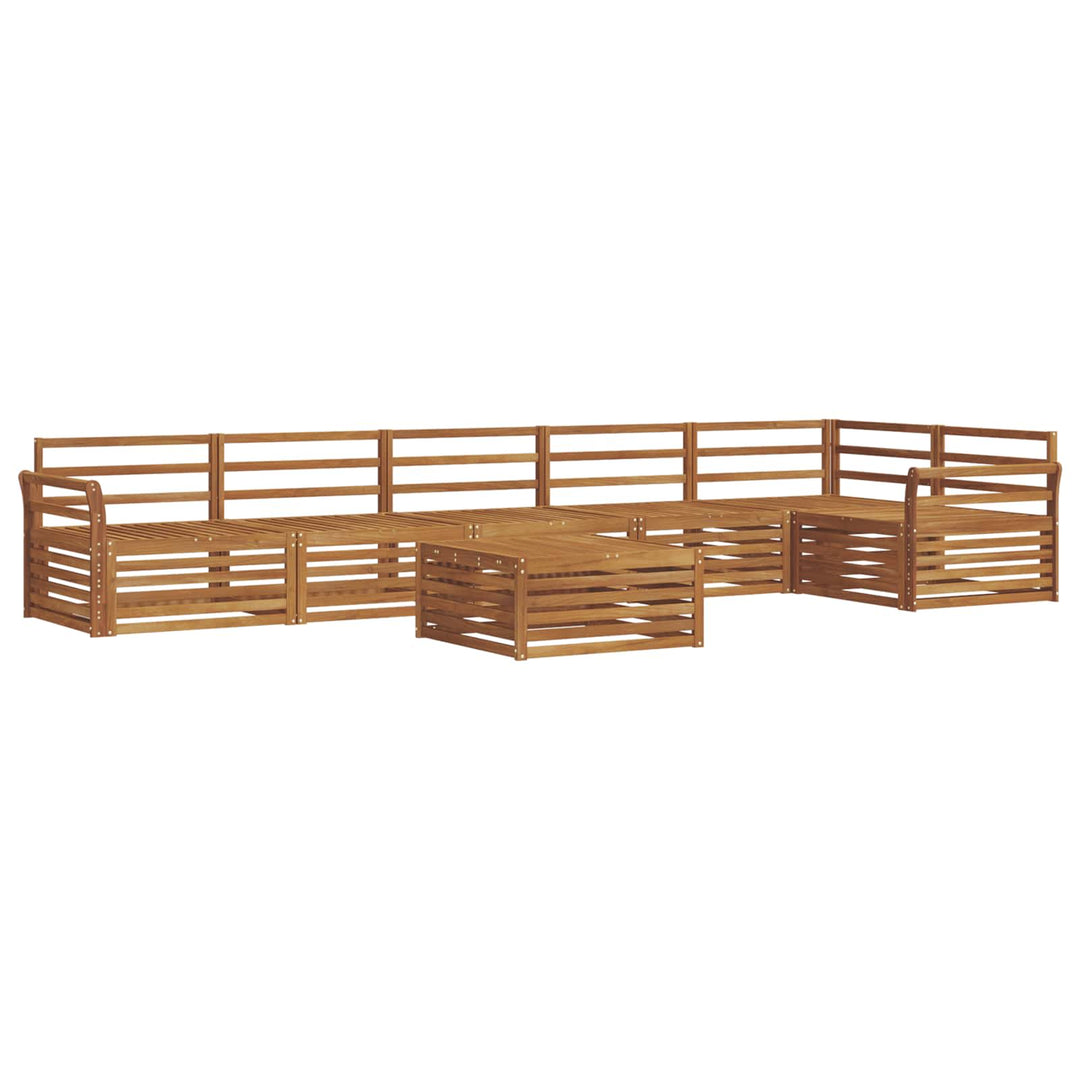Udendørs sofagruppe 7 pcs Naturfarvet