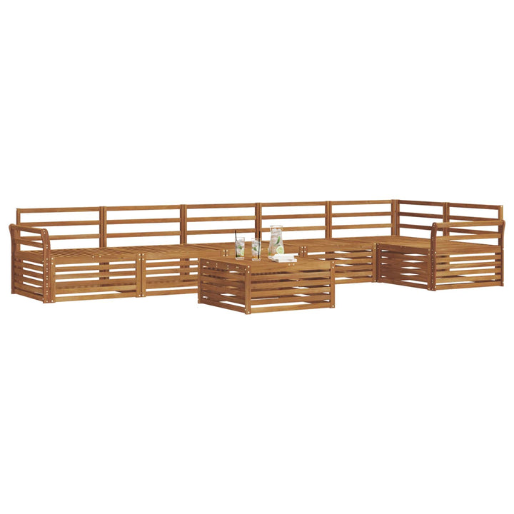 Udendørs sofagruppe 7 pcs Naturfarvet