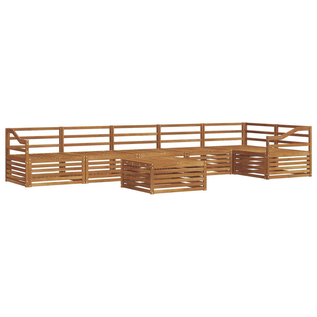 Udendørs sofagruppe 7 pcs Naturfarvet