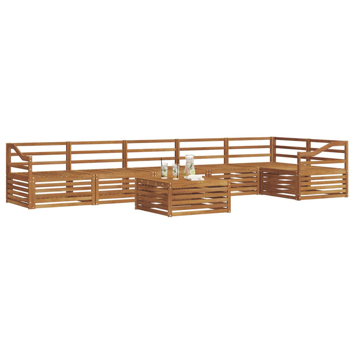 Udendørs sofagruppe 7 pcs Naturfarvet