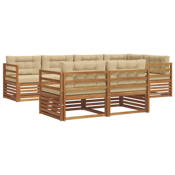 Udendørs sofagruppe 7 stk. Naturlig og Beige