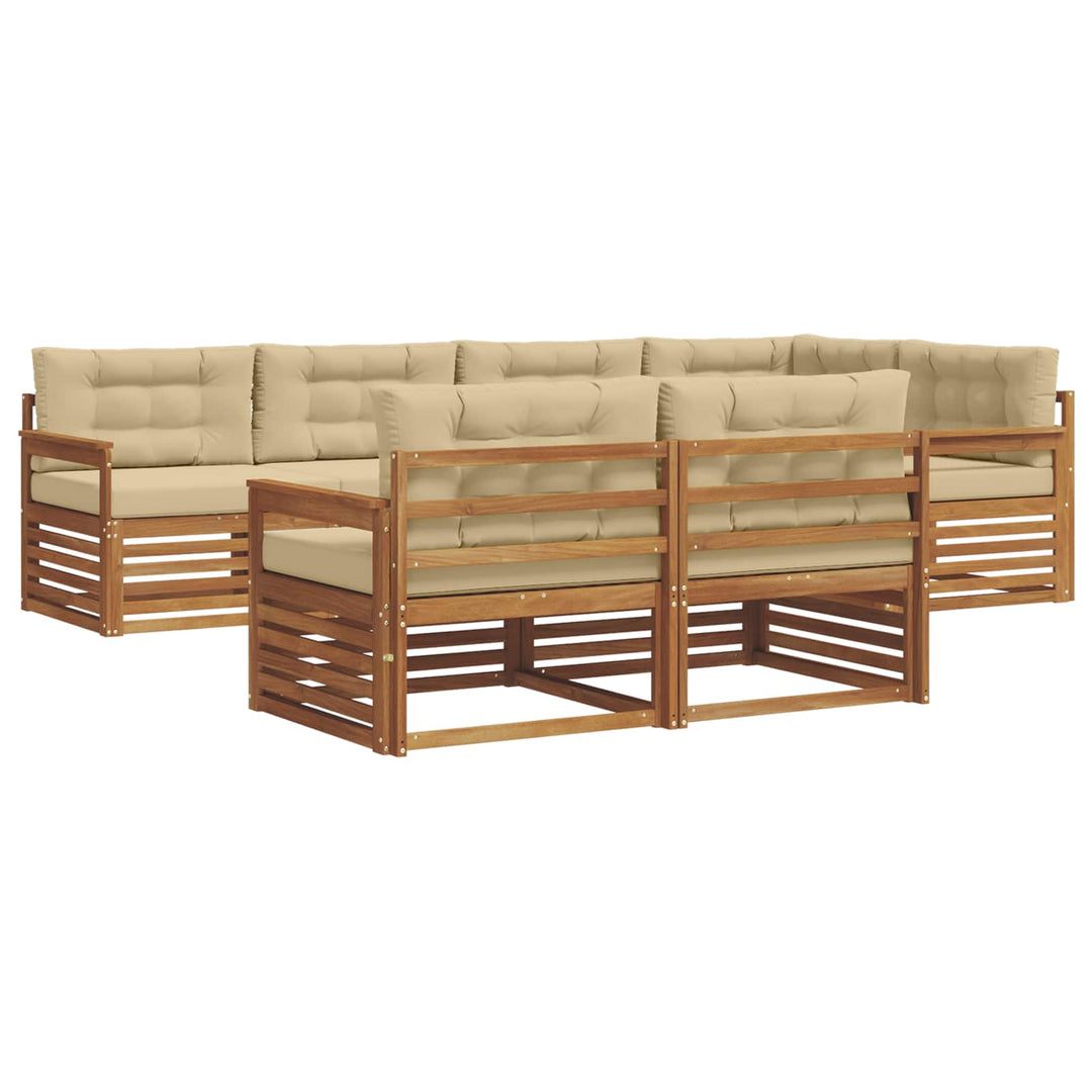Udendørs sofagruppe 7 stk. Naturlig og Beige