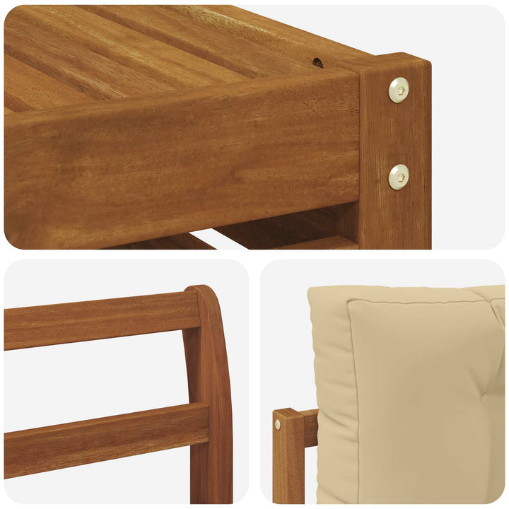 Udendørs sofagruppe 7 stk. Naturlig og Beige