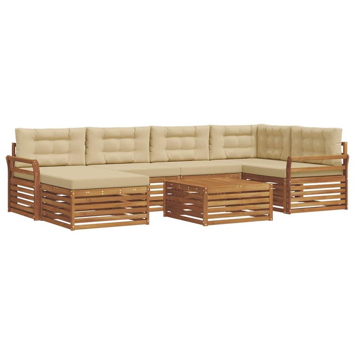 Udendørs sofagruppe 7 stk. Naturlig og Beige
