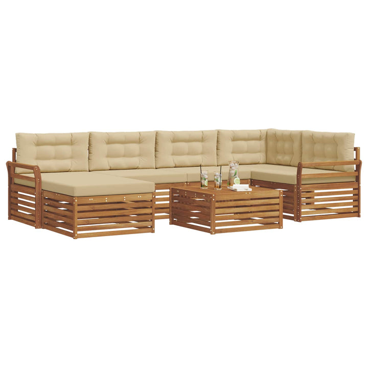 Udendørs sofagruppe 7 stk. Naturlig og Beige