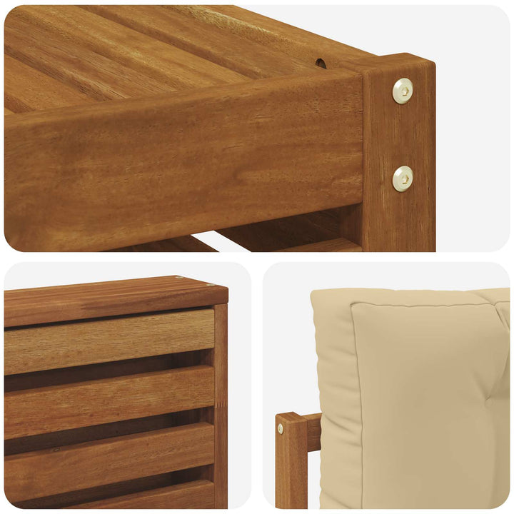 Udendørs sofagruppe 7 stk. Naturlig og Beige