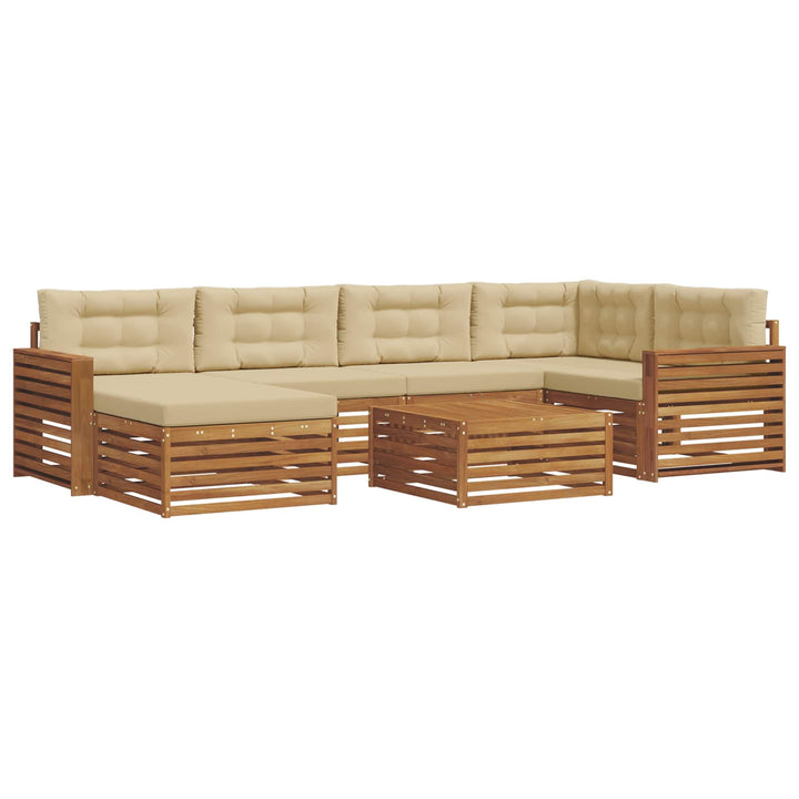 Udendørs sofagruppe 7 stk. Naturlig og Beige
