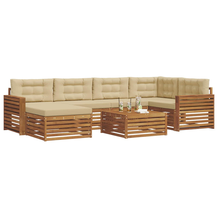 Udendørs sofagruppe 7 stk. Naturlig og Beige