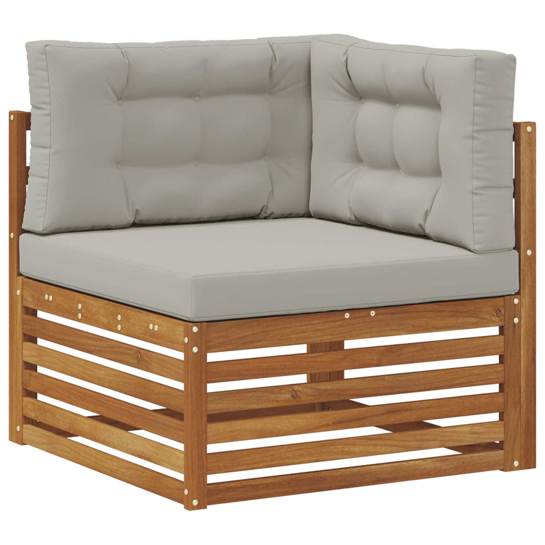 Udendørs sofagruppe 7 stk. Naturlig og Lys Grå